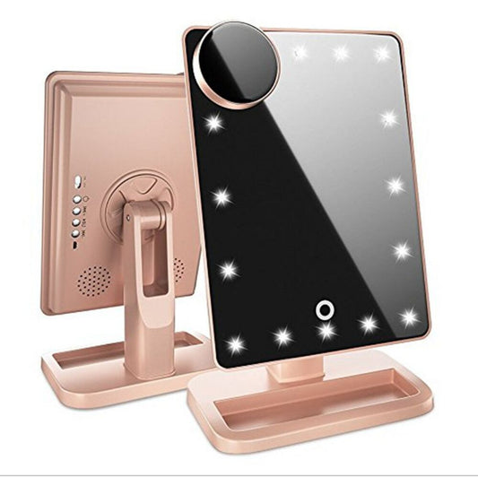 Eselora™ LED Makeup Mirror with Bluetooth & 10X Zoom